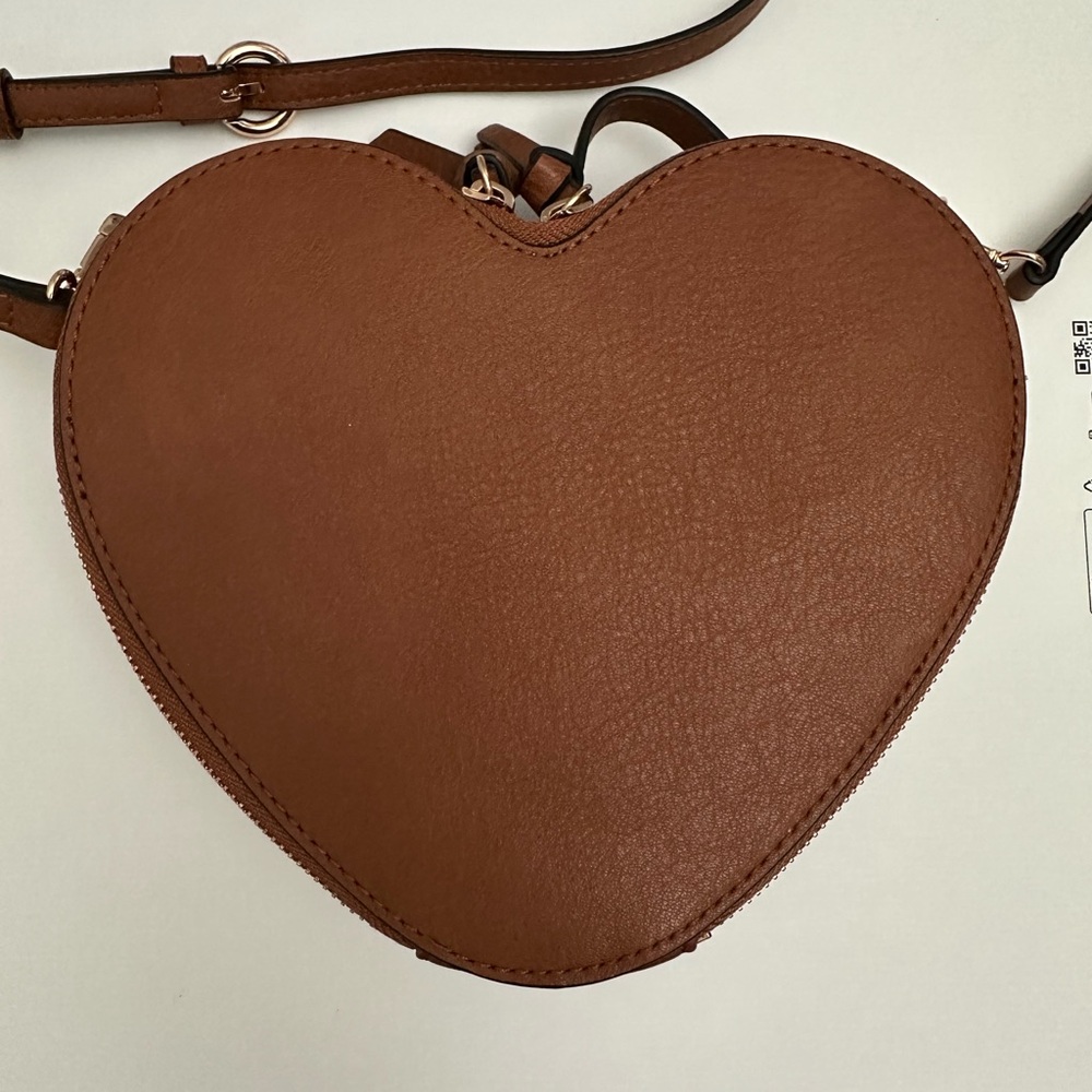 LC Lauren Conrad Brown Heart Crossbody Bag